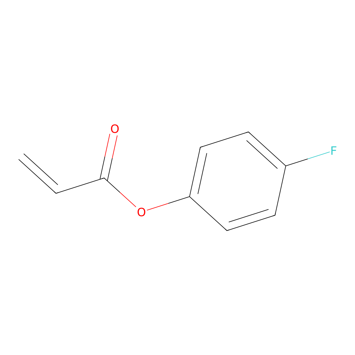 4-Fluorophenyl 2-propenoate molecular structure, CAS 50663-22-4