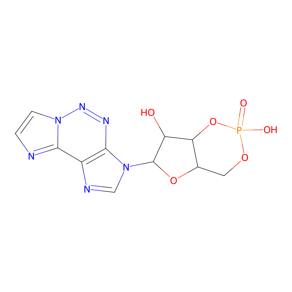 1,N(6)-etheno-2-azaadenosine 3',5'-monophosphate molecular structure, CAS 50663-90-6