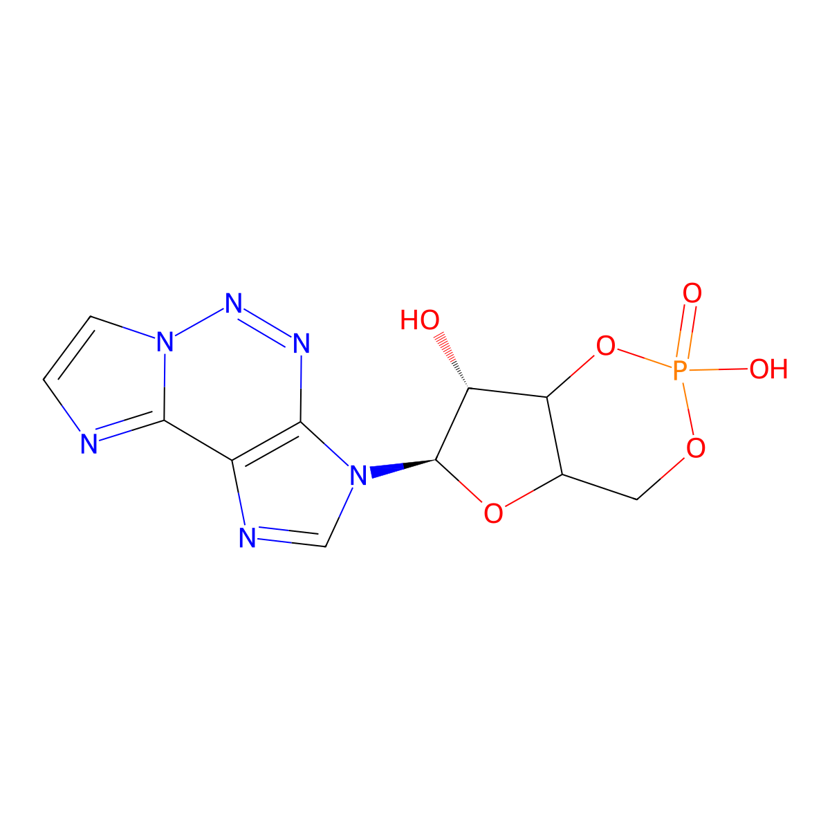 1,N(6)-etheno-2-azaadenosine 3',5'-monophosphate molecular structure, CAS 50663-90-6