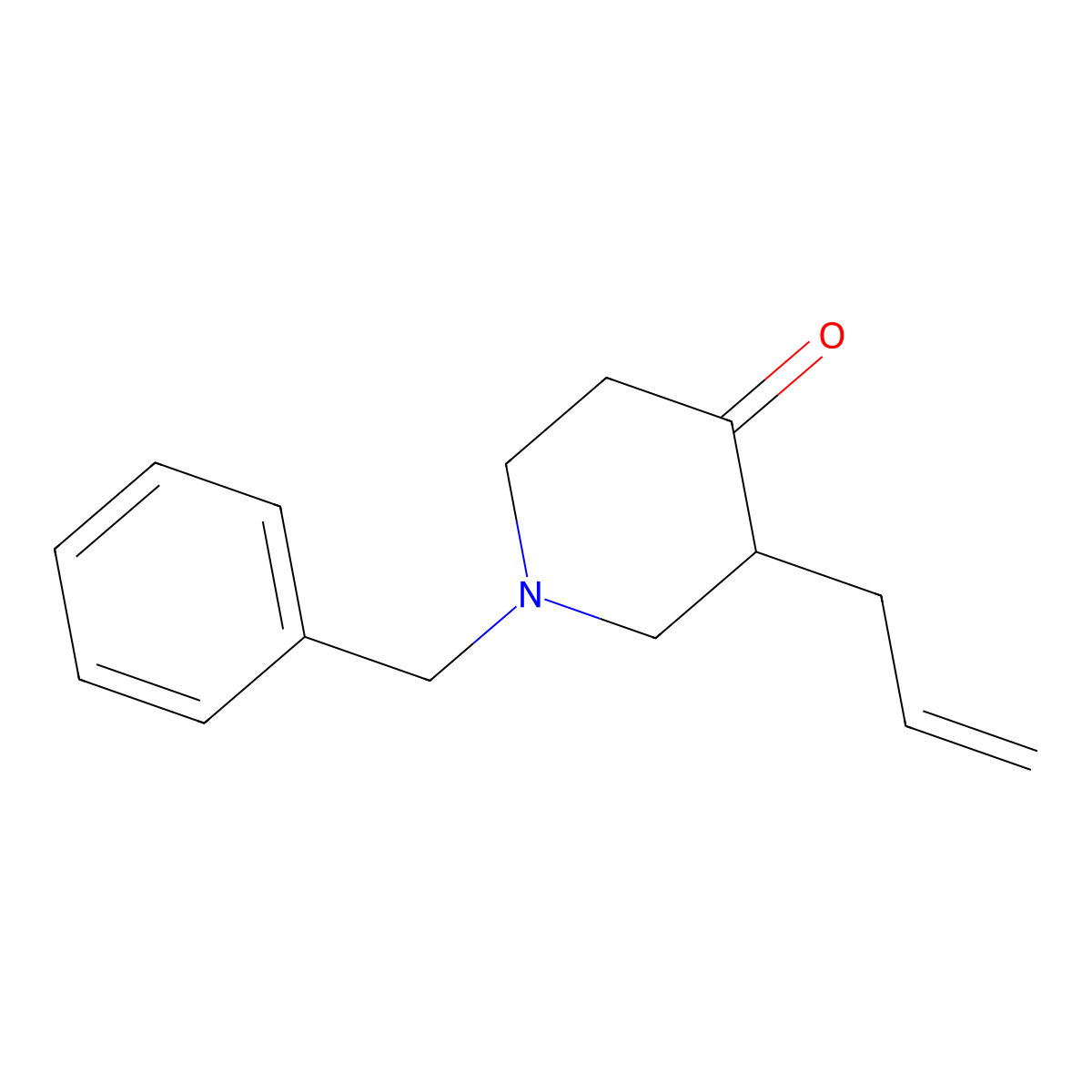 3-Allyl-1-benzylpiperidin-4-one molecular structure, CAS 50666-42-7
