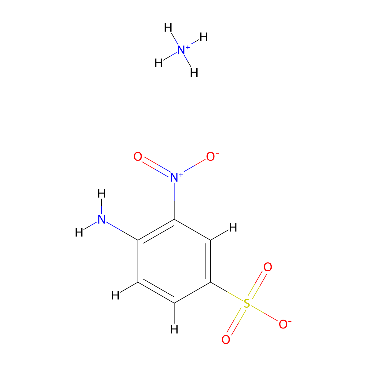 Benzenesulfonic acid, 4-amino-3-nitro-, ammonium salt (1:1) molecular structure, CAS 50667-33-9