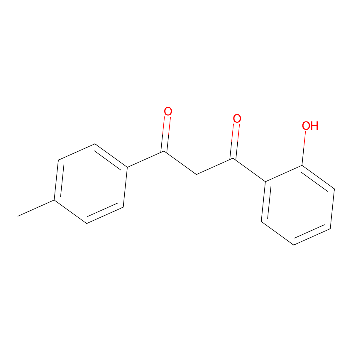 1,3-Propanedione, 1-(2-hydroxyphenyl)-3-(4-methylphenyl)- molecular structure, CAS 5067-22-1