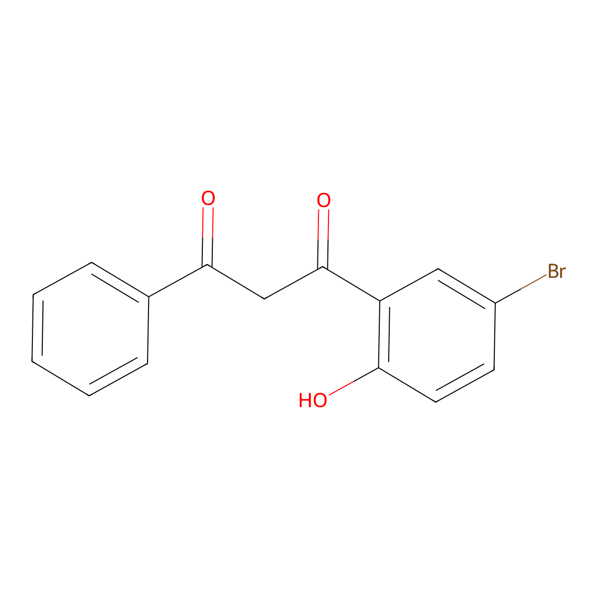 1-(5-Bromo-2-hydroxyphenyl)-3-phenyl-1,3-propanedione molecular structure, CAS 5067-24-3
