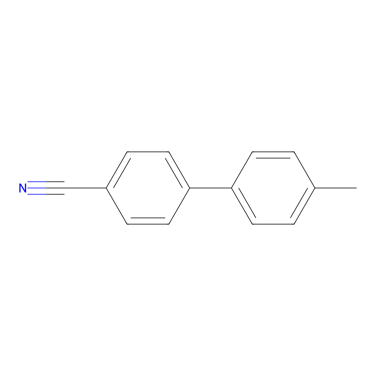 (1,1'-Biphenyl)-4-carbonitrile, 4'-methyl- molecular structure, CAS 50670-50-3