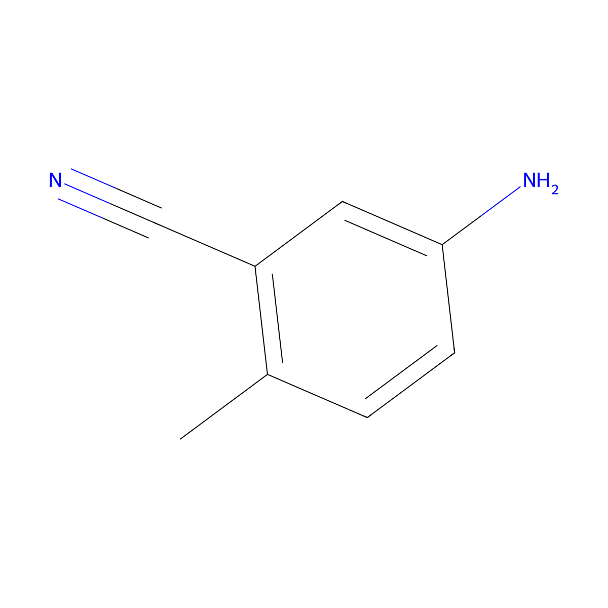 5-Amino-2-methylbenzonitrile molecular structure, CAS 50670-64-9