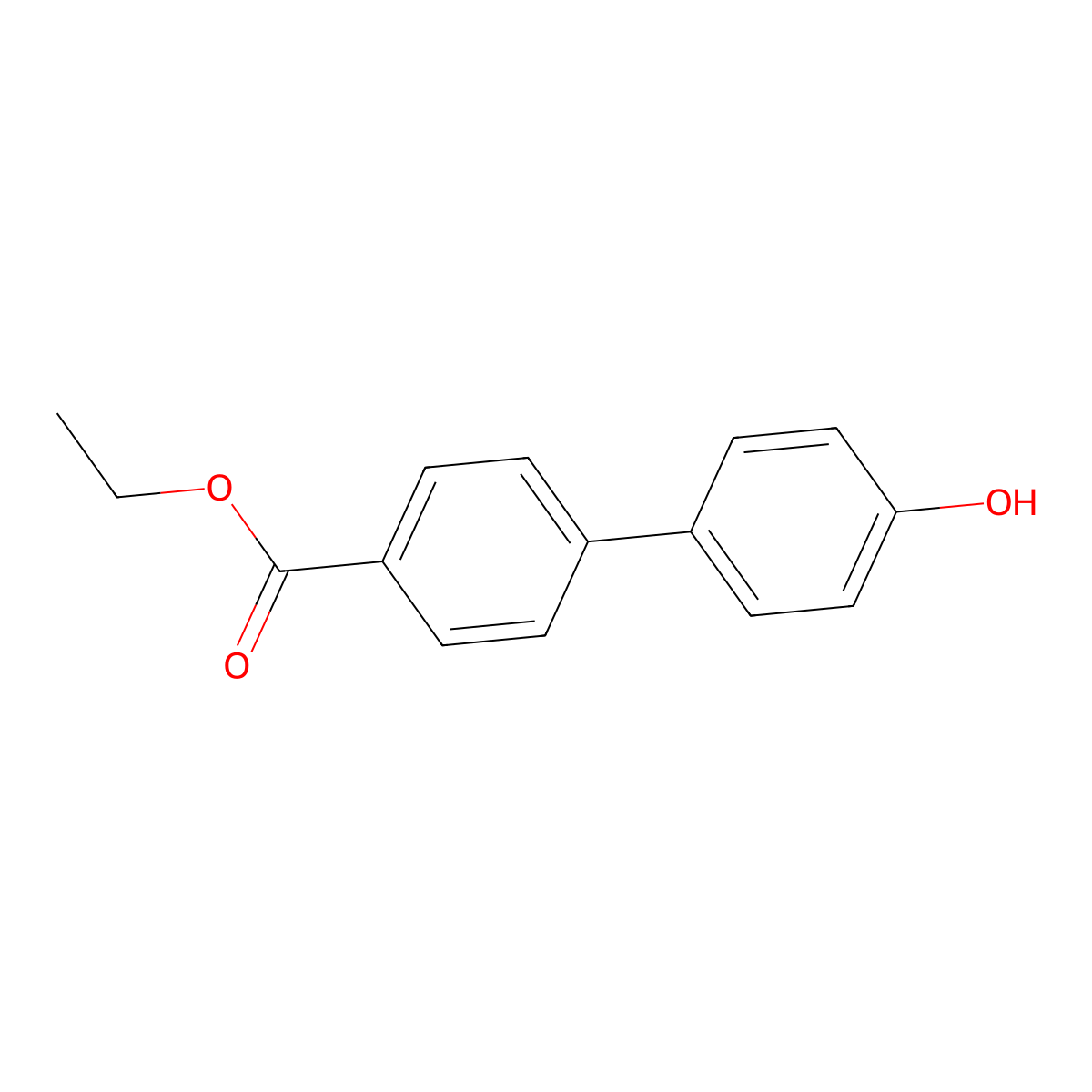 Ethyl 4'-hydroxy-4-biphenylcarboxylate molecular structure, CAS 50670-76-3