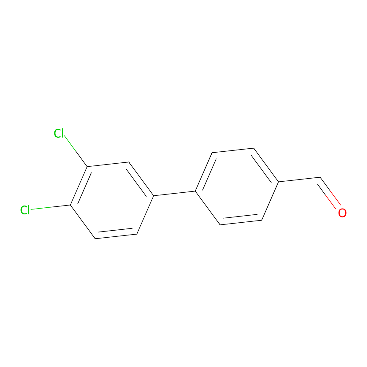 4-(3,4-Dichlorophenyl)benzaldehyde molecular structure, CAS 50670-78-5