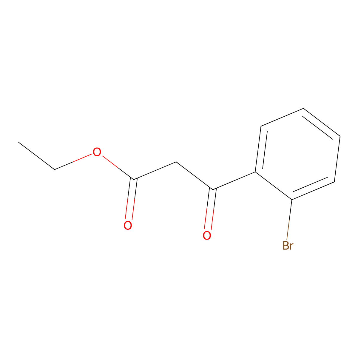 Ethyl 3-(2-bromophenyl)-3-oxopropanoate molecular structure, CAS 50671-05-1