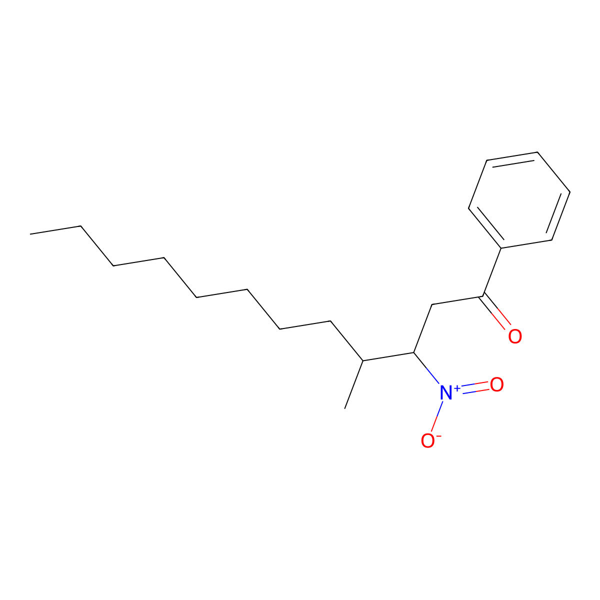 4-Methyl-3-nitro-1-phenyldodecan-1-one molecular structure, CAS 50671-18-6