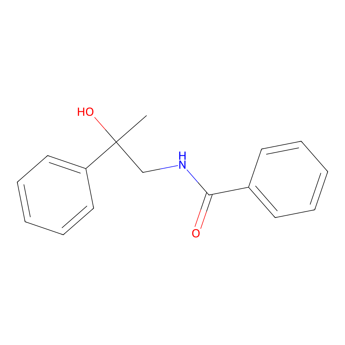 N-(2-hydroxy-2-phenylpropyl)benzamide molecular structure, CAS 50673-01-3