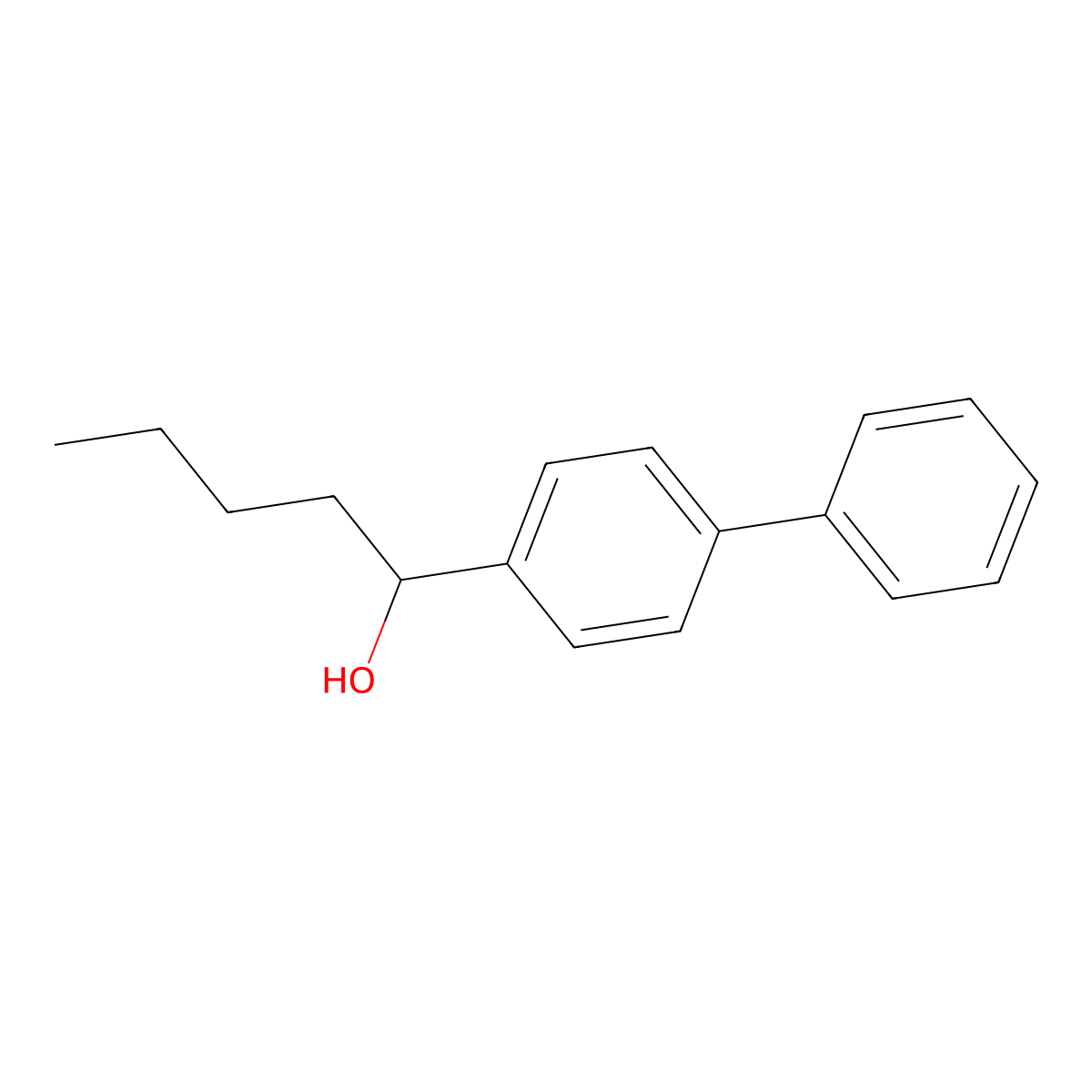 alpha-Butyl[1,1'-biphenyl]-4-methanol molecular structure, CAS 50673-89-7