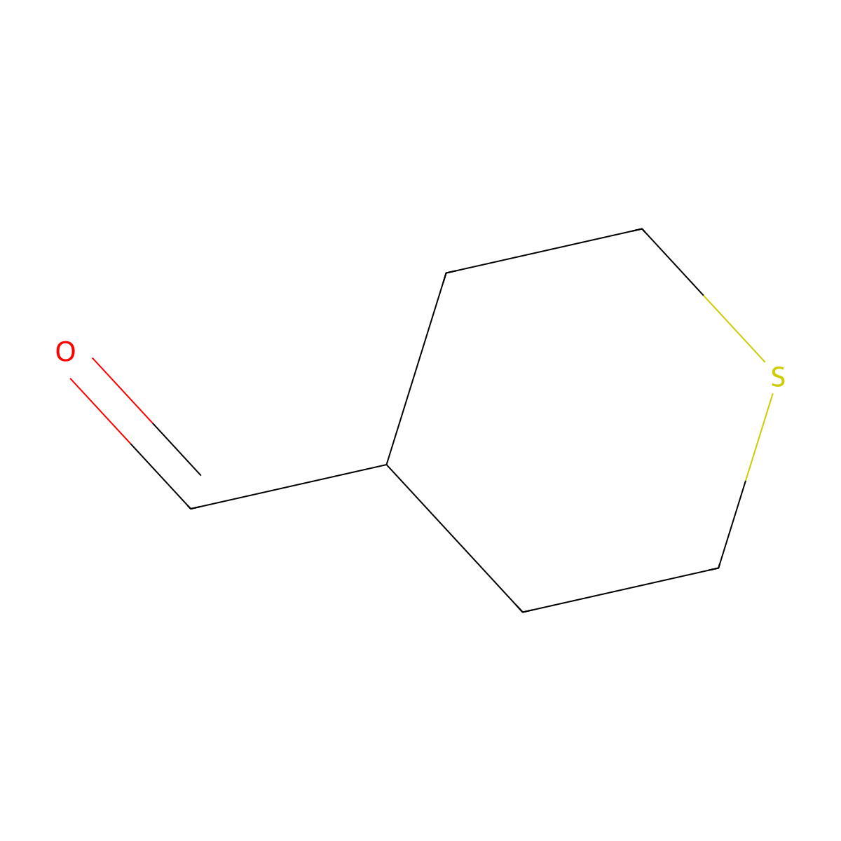 Thiane-4-carbaldehyde molecular structure, CAS 50675-19-9