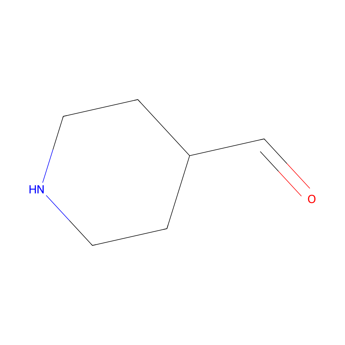 4-Piperidinecarboxaldehyde molecular structure, CAS 50675-20-2