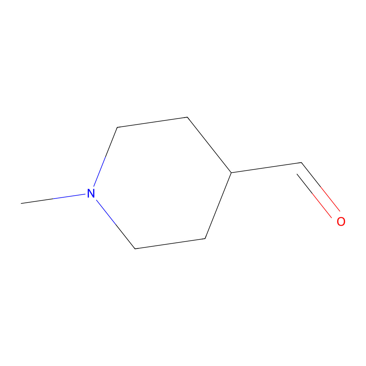 1-Methylpiperidine-4-carbaldehyde molecular structure, CAS 50675-21-3