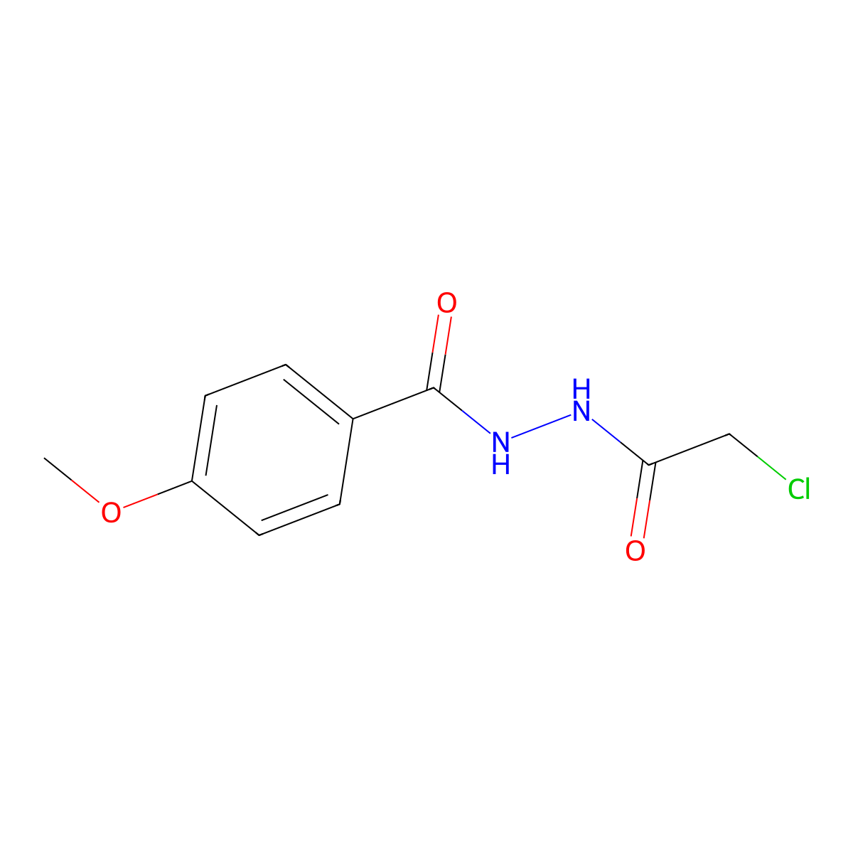 N'-(2-chloroacetyl)-4-methoxybenzohydrazide molecular structure, CAS 50677-25-3