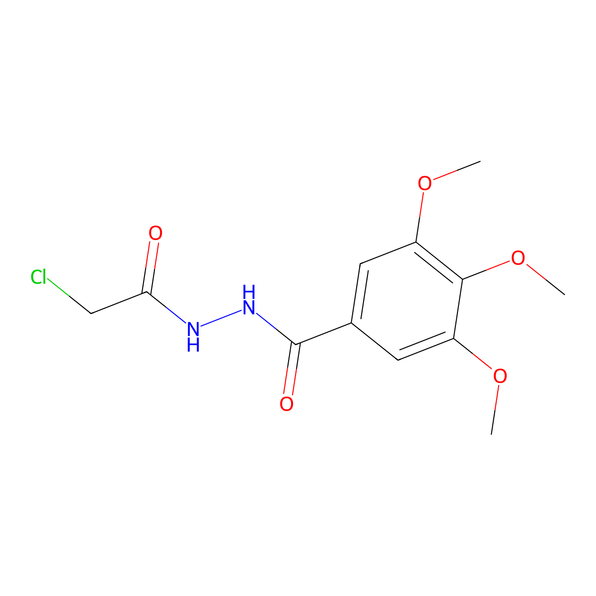 N'-(2-chloroacetyl)-3,4,5-trimethoxybenzohydrazide molecular structure, CAS 50677-26-4