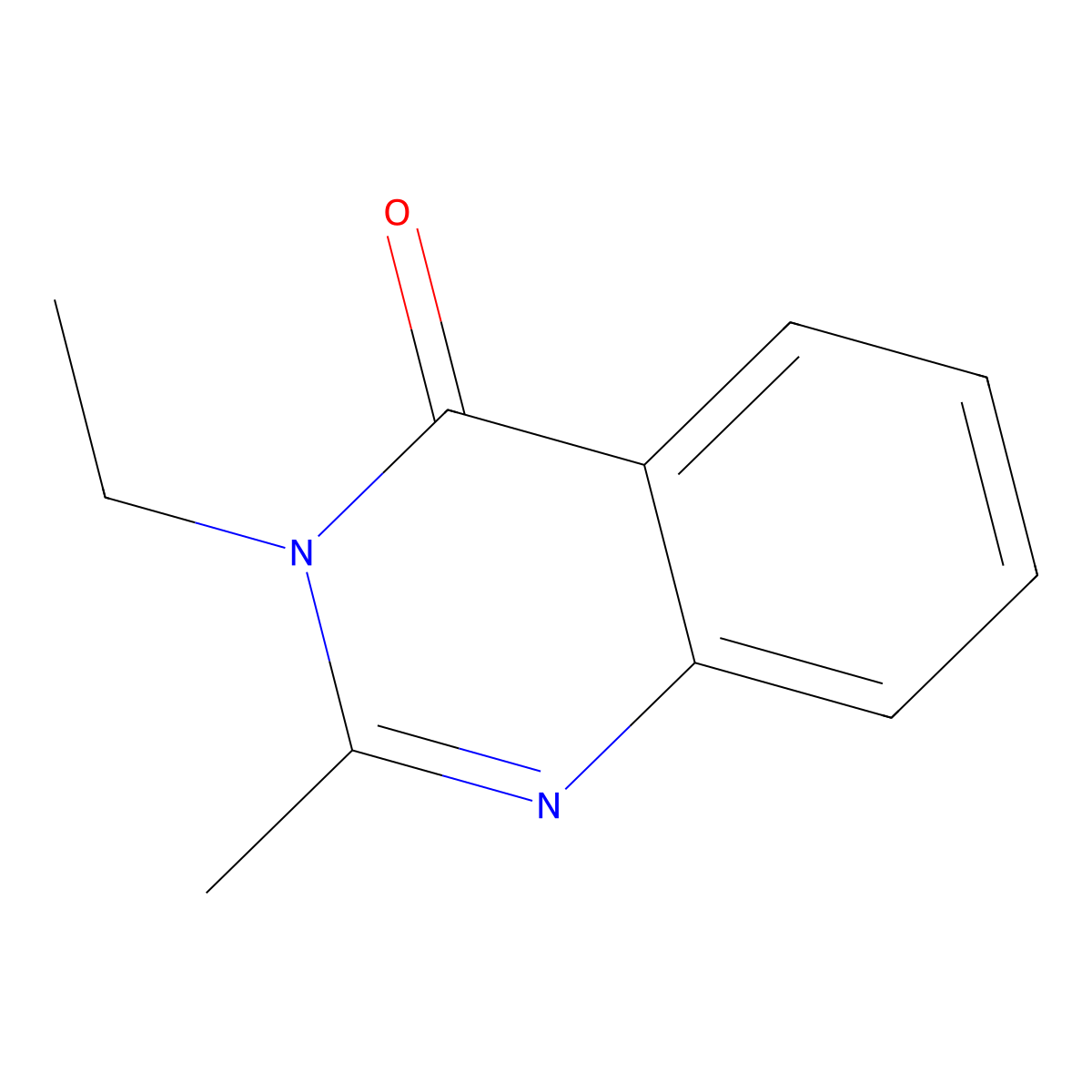 4-Quinazolone, 3-ethyl-2-methyl molecular structure, CAS 50677-59-3