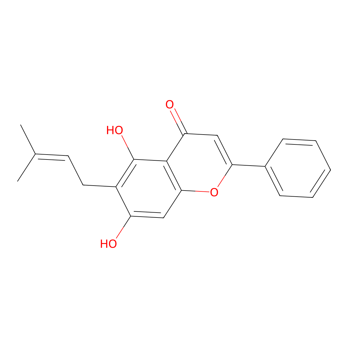 6-Prenylchrysin molecular structure, CAS 50678-91-6