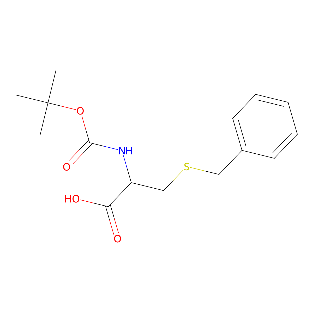 N-tert-Butoxycarbonyl-S-benzyl-L-cysteine molecular structure, CAS 5068-28-0