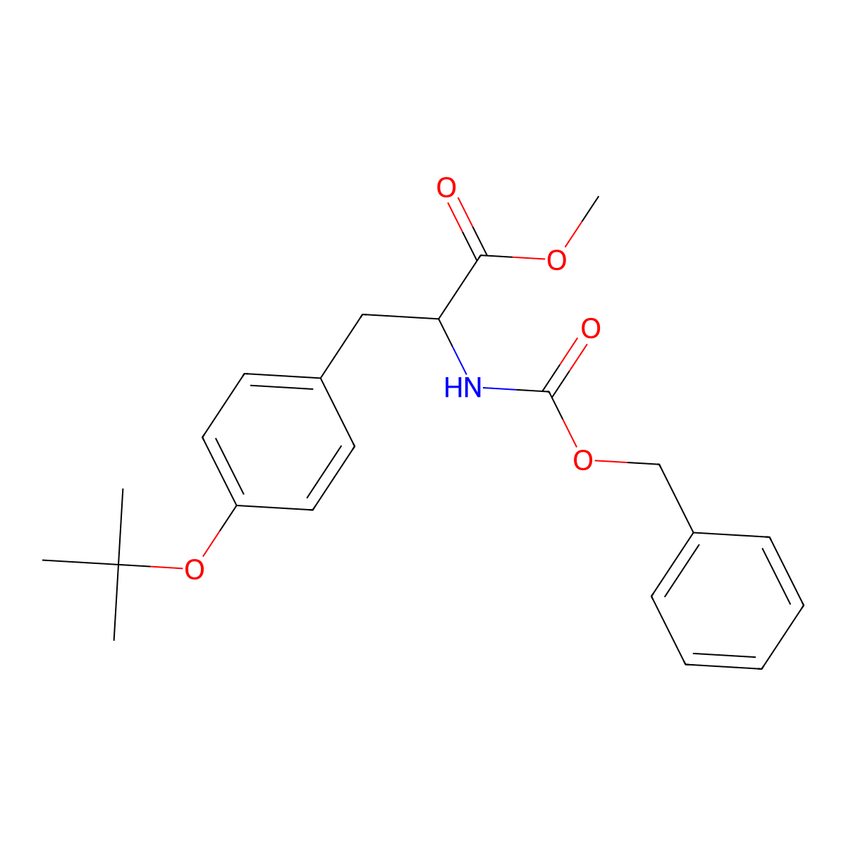 Z-Tyr(tbu)-ome molecular structure, CAS 5068-29-1