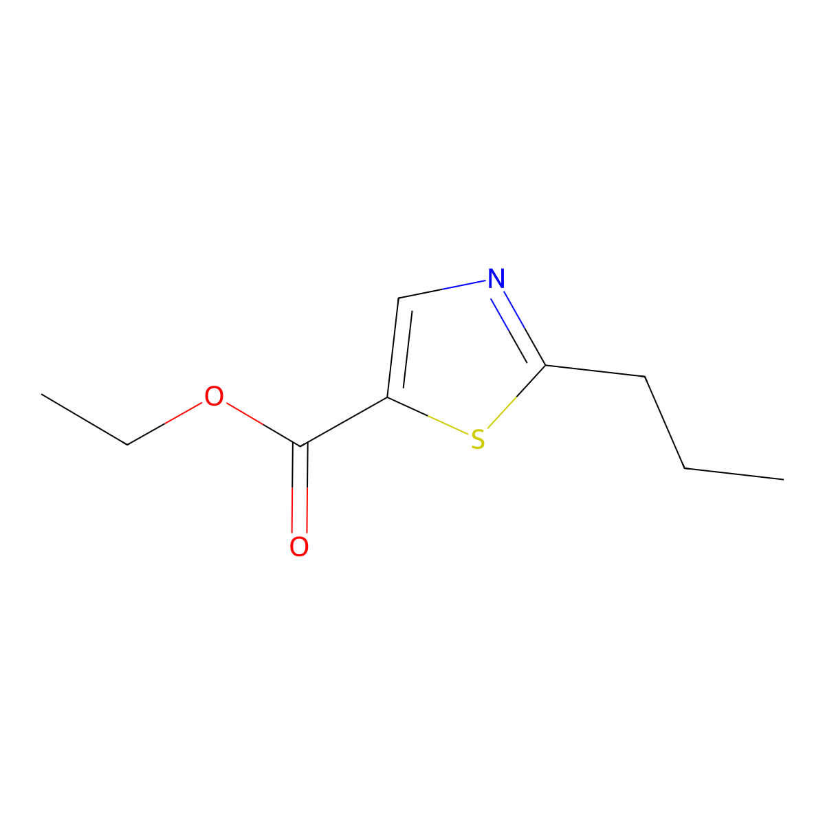 Ethyl 2-propylthiazole-5-carboxylate molecular structure, CAS 50680-74-5
