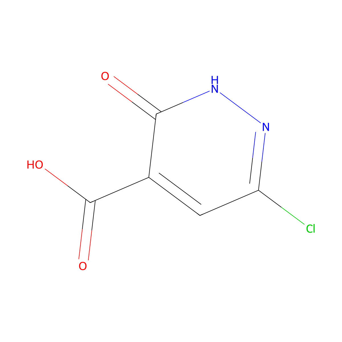 6-Chloro-3-oxo-2,3-dihydropyridazine-4-carboxylic acid molecular structure, CAS 50681-26-0