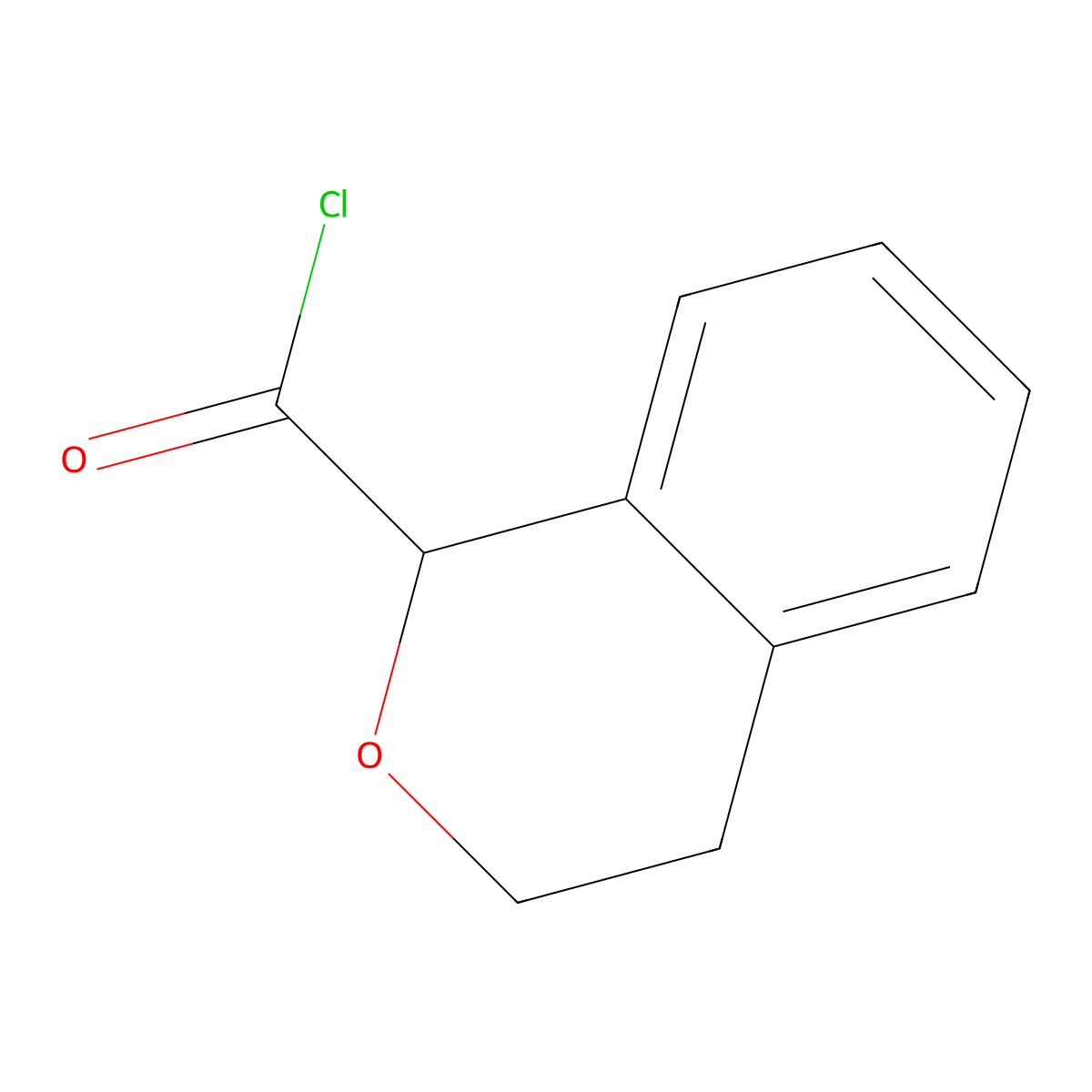 3,4-Dihydro-1H-2-benzopyran-1-carbonyl chloride molecular structure, CAS 50683-33-5