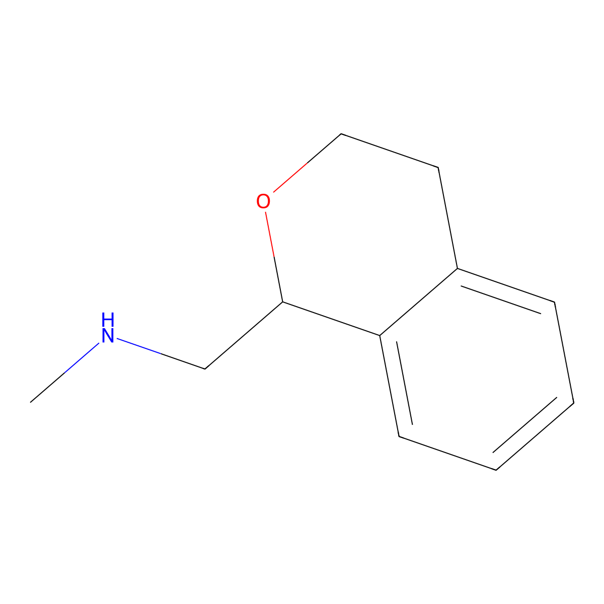 1H-2-Benzopyran-1-methanamine, 3,4-dihydro-N-methyl- molecular structure, CAS 50683-74-4