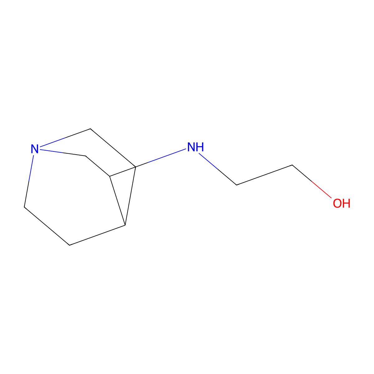 2-({1-Azabicyclo[2.2.2]octan-3-yl}amino)ethan-1-ol molecular structure, CAS 50684-21-4