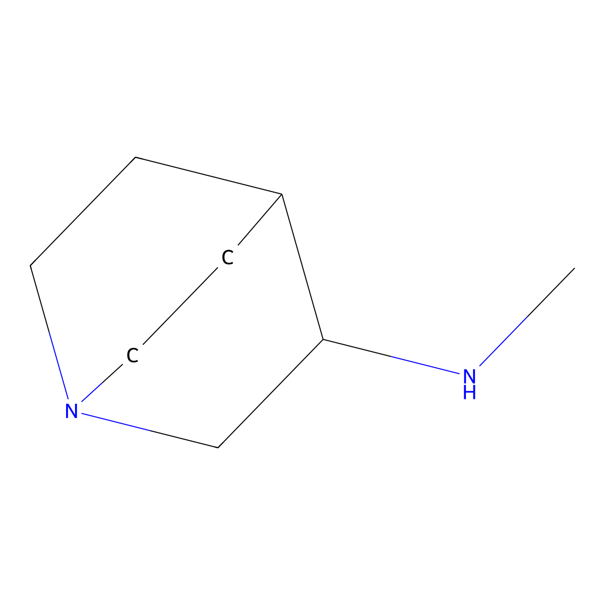 N-methyl-1-azabicyclo[2.2.2]octan-3-amine molecular structure, CAS 50684-24-7