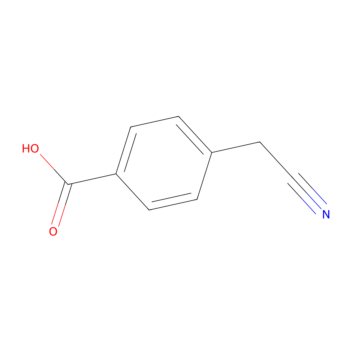 4-(Cyanomethyl)benzoic acid molecular structure, CAS 50685-26-2