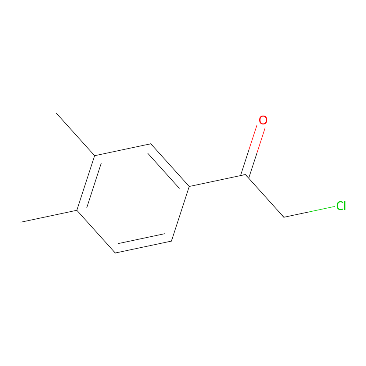 2-Chloro-1-(3,4-dimethylphenyl)ethanone molecular structure, CAS 50690-08-9