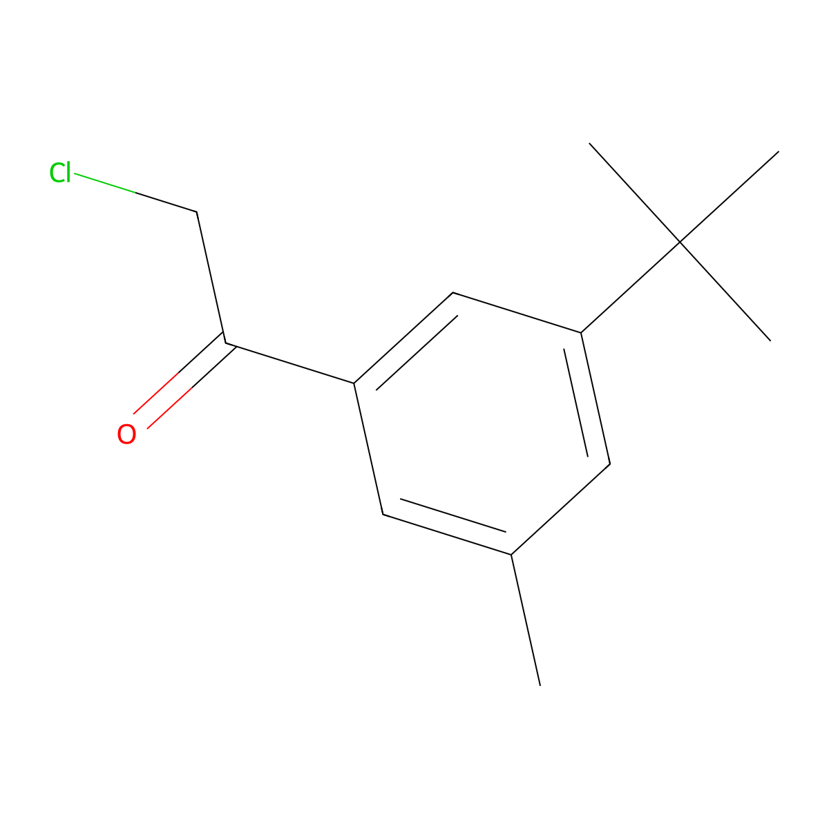 2-Chloro-1-[3-(1,1-dimethylethyl)-5-methylphenyl]ethanone molecular structure, CAS 50690-10-3