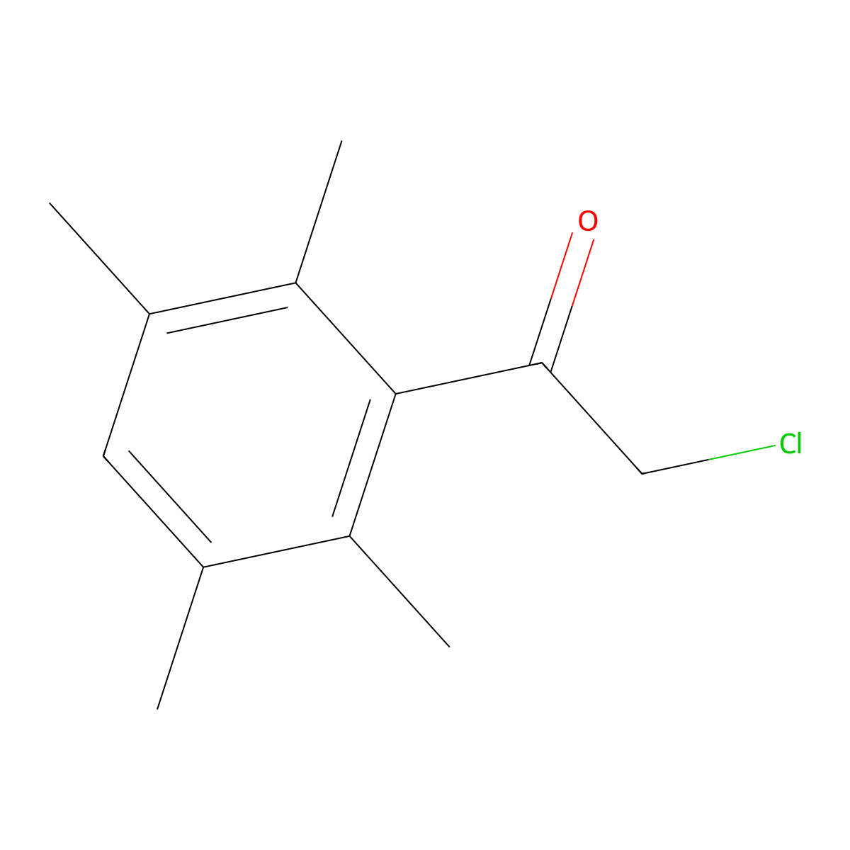 2-Chloro-1-(2,3,5,6-tetramethylphenyl)ethanone molecular structure, CAS 50690-13-6