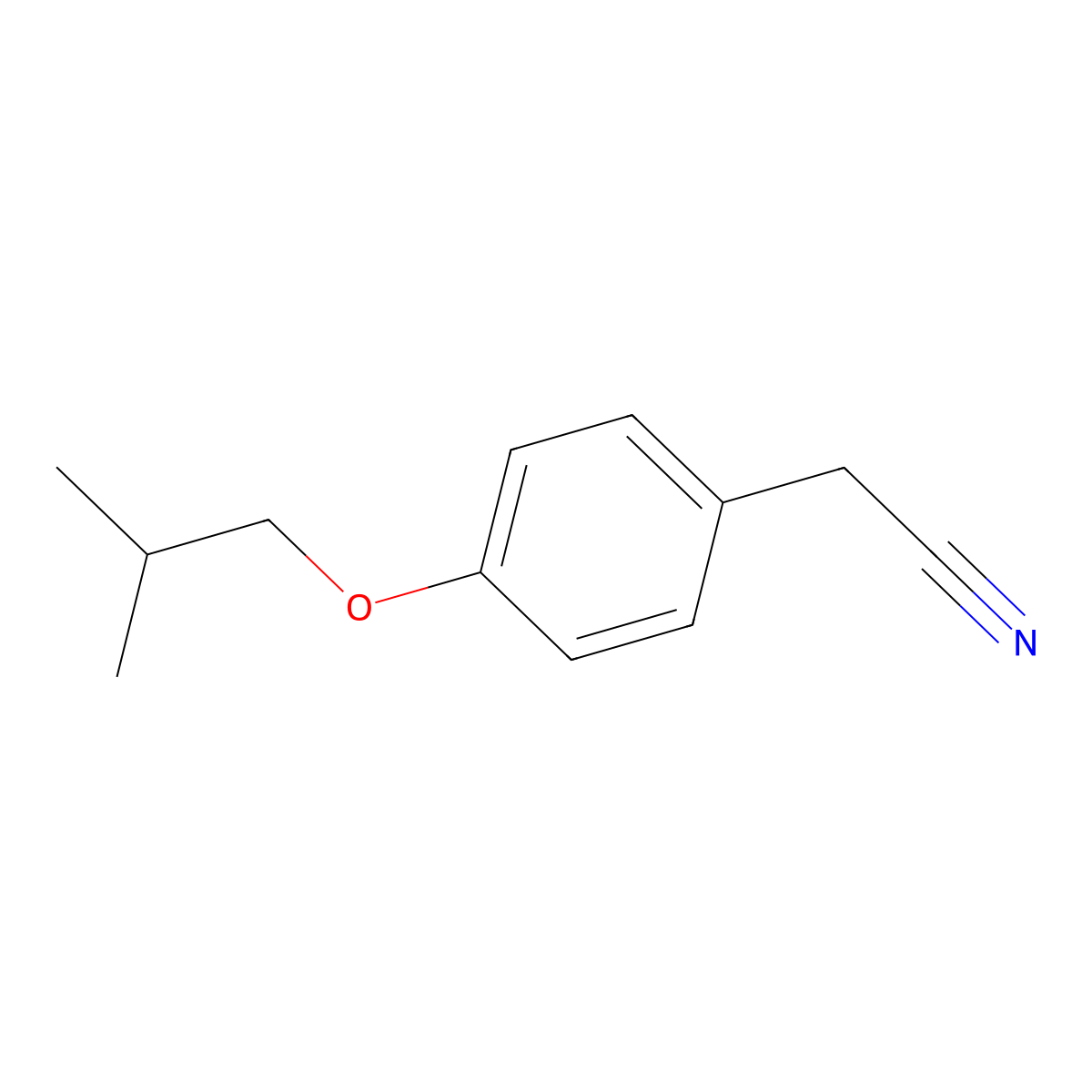 2-(4-Isobutoxyphenyl)acetonitrile molecular structure, CAS 50690-54-5