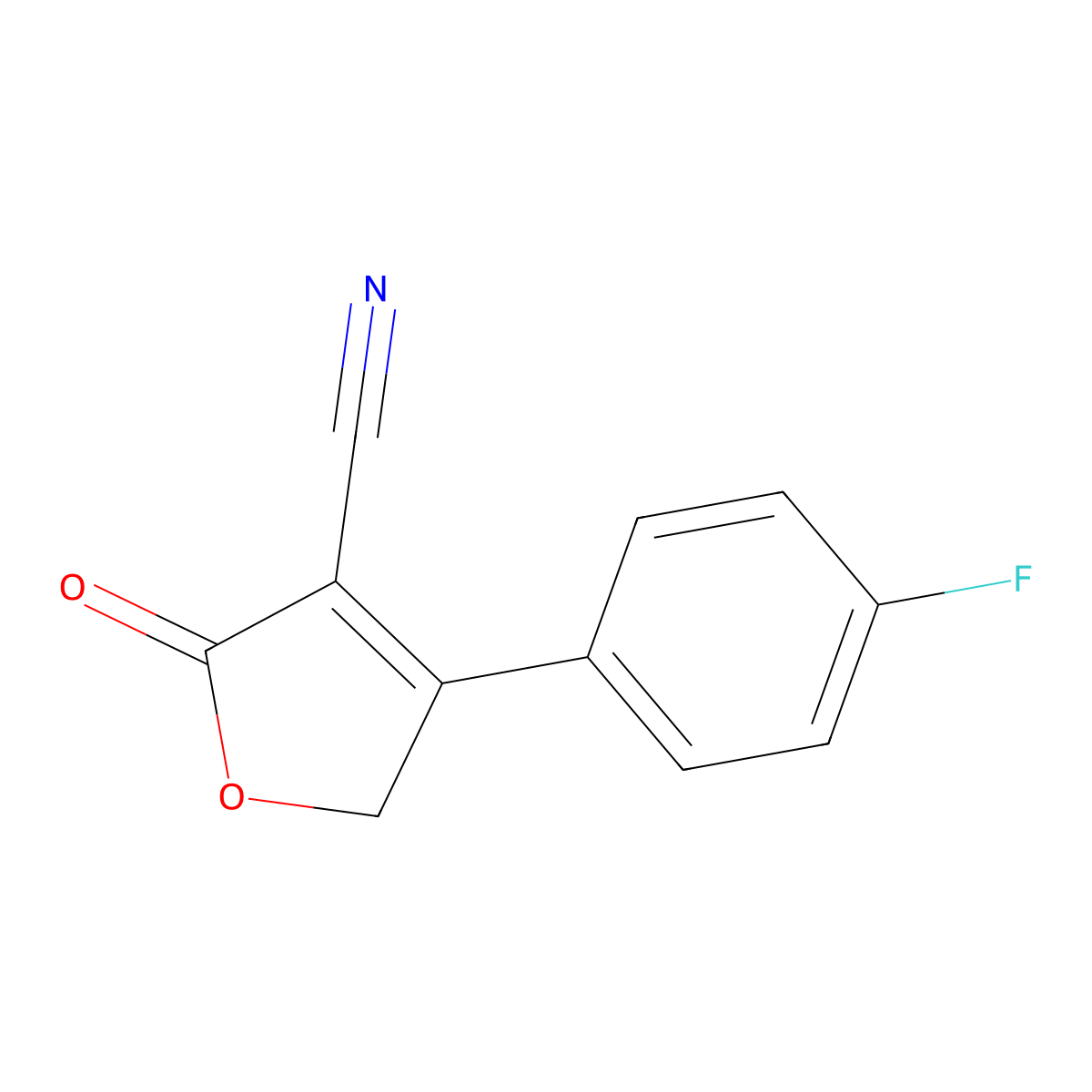 4-(4-Fluorophenyl)-2-oxo-2,5-dihydro-3-furancarbonitrile molecular structure, CAS 50691-04-8