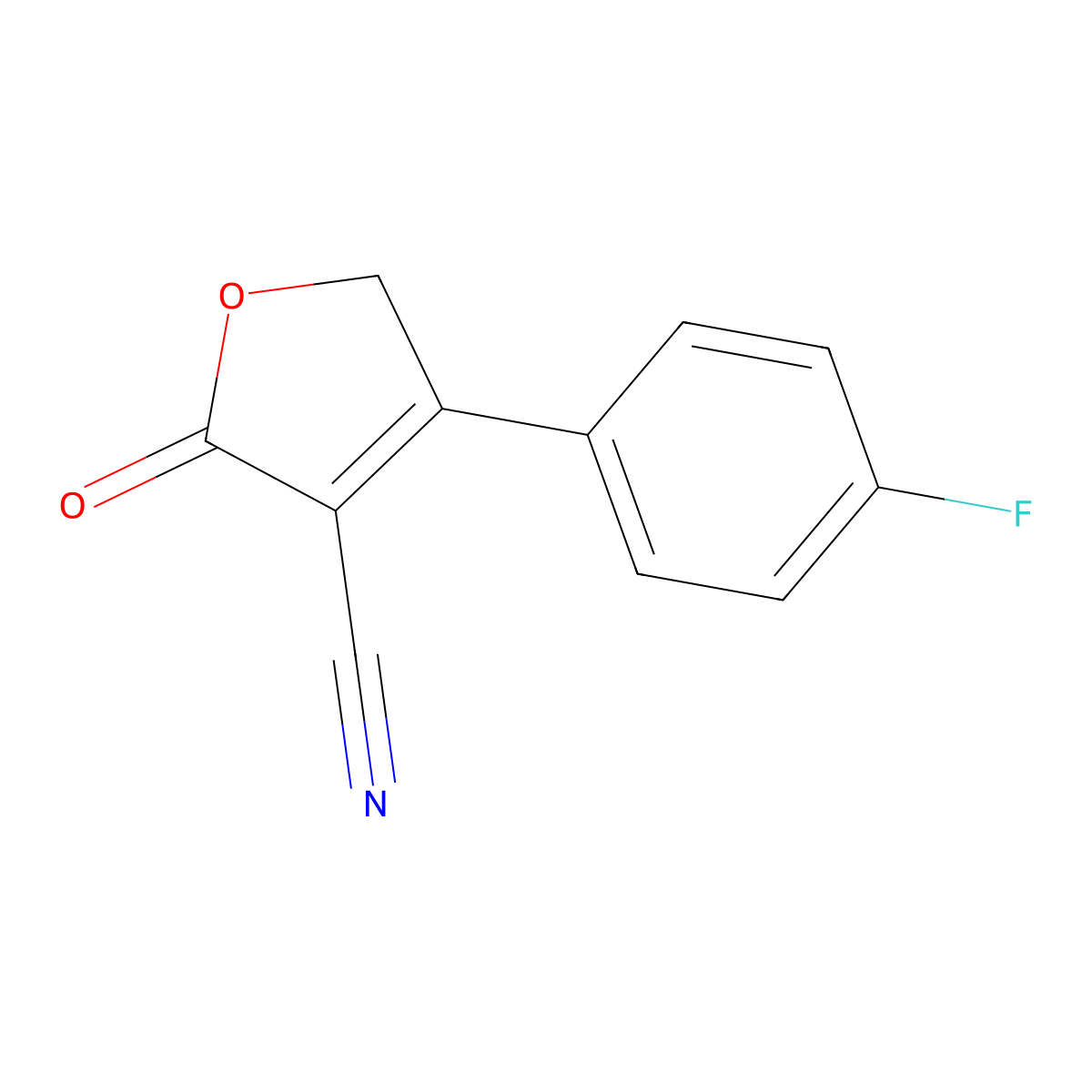4-(4-Fluorophenyl)-2-oxo-2,5-dihydro-3-furancarbonitrile molecular structure, CAS 50691-04-8