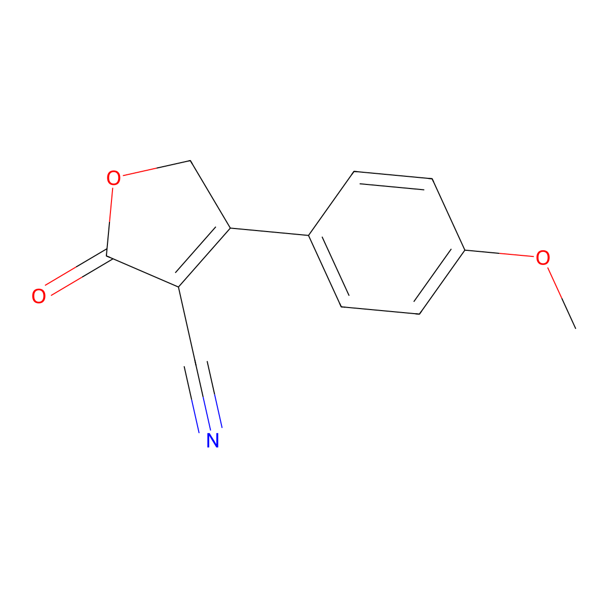 4-(4-Methoxyphenyl)-2-oxo-2,5-dihydrofuran-3-carbonitrile molecular structure, CAS 50691-07-1