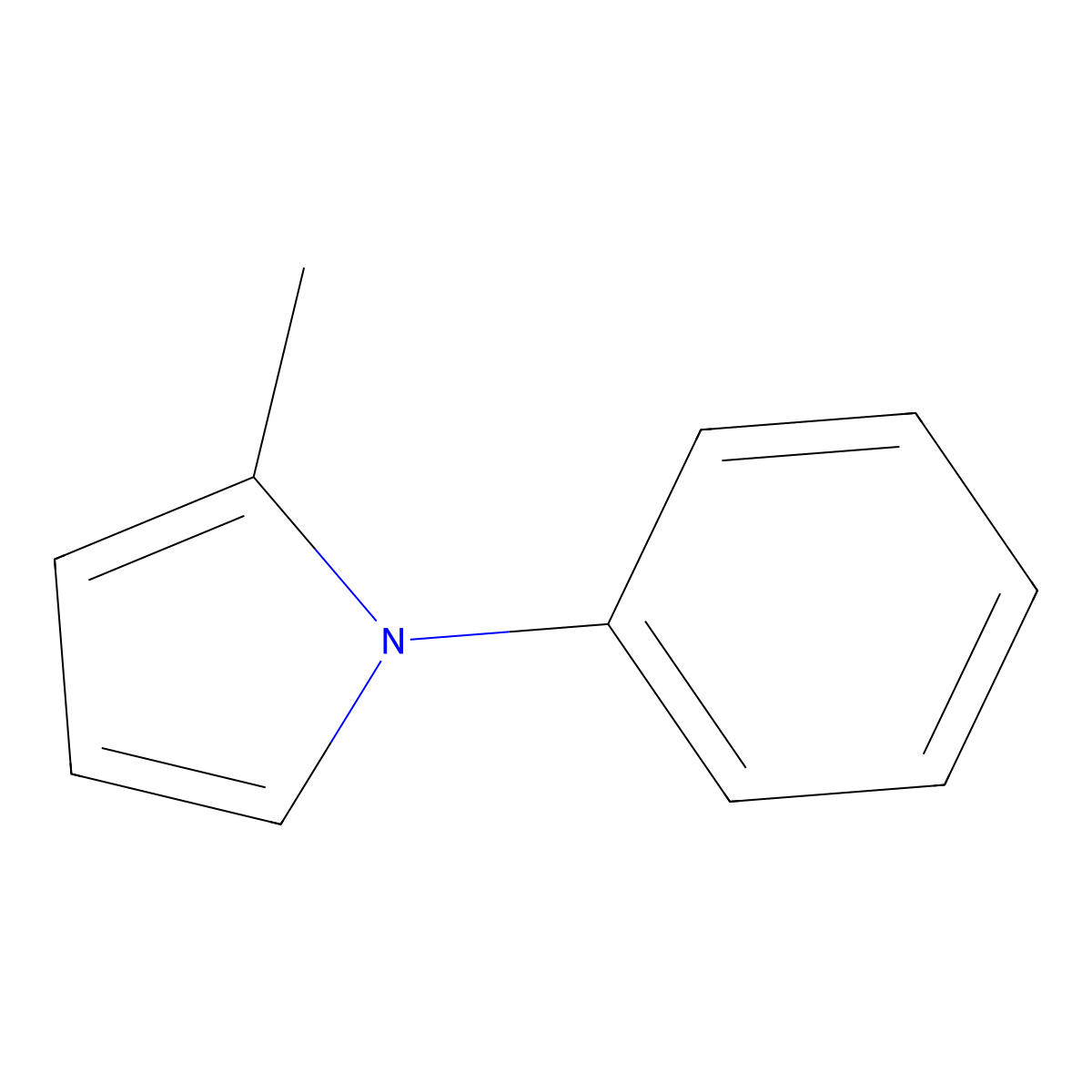 2-Methyl-1-phenyl-pyrrole molecular structure, CAS 50691-32-2