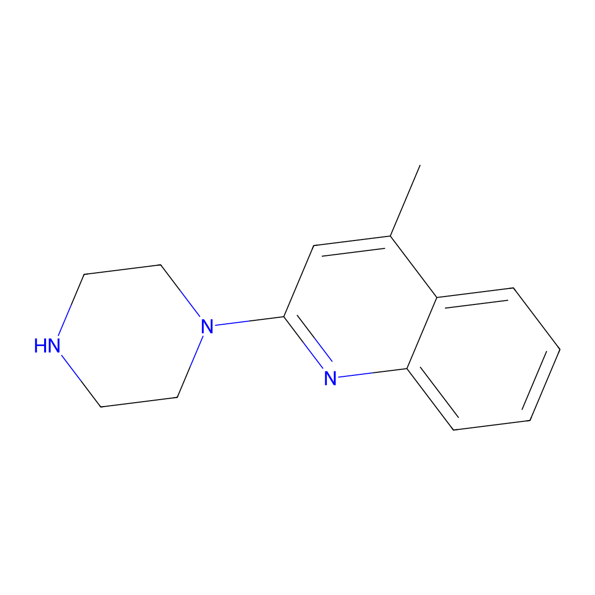 4-Methyl-2-piperazin-1-yl-quinoline molecular structure, CAS 50693-78-2