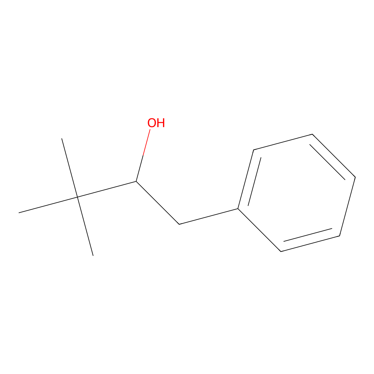 3,3-Dimethyl-1-phenylbutan-2-ol molecular structure, CAS 50695-92-6