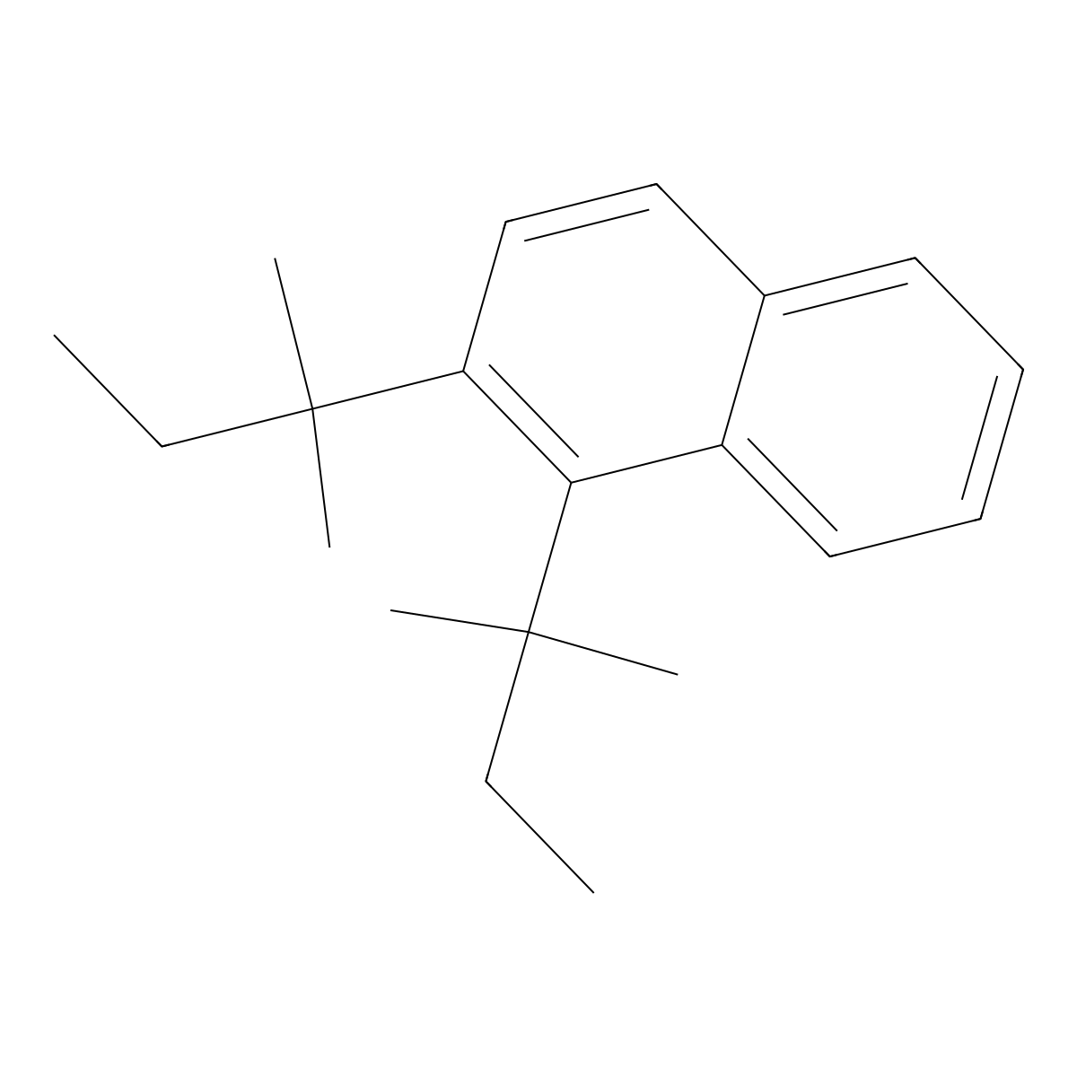 Bis(1,1-dimethylpropyl)naphthalene molecular structure, CAS 50696-42-9