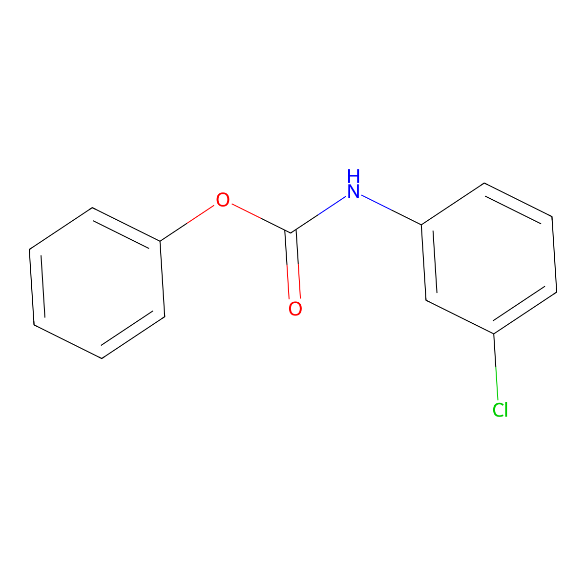 Phenyl N-(3-chlorophenyl)carbamate molecular structure, CAS 50699-50-8