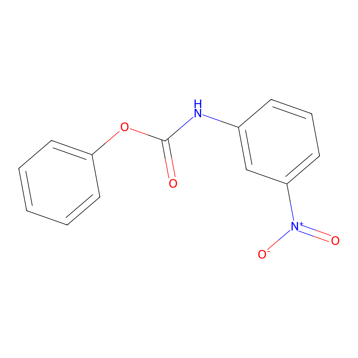 Phenyl N-(3-nitrophenyl)carbamate molecular structure, CAS 50699-52-0