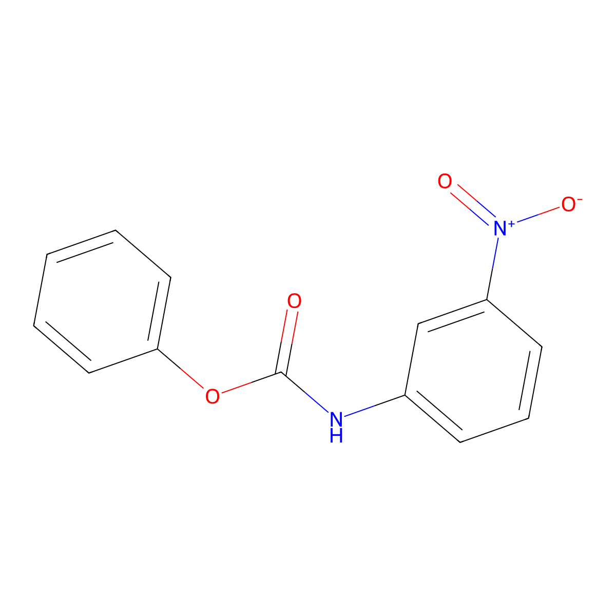 Phenyl N-(3-nitrophenyl)carbamate molecular structure, CAS 50699-52-0