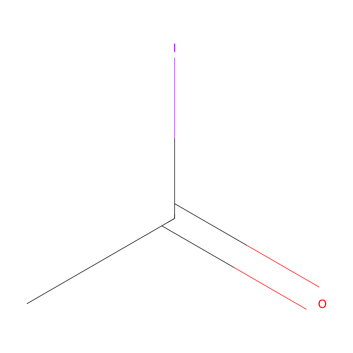 Acetyl iodide molecular structure, CAS 507-02-8