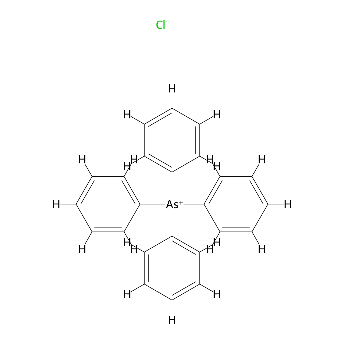 Tetraphenylarsonium chloride molecular structure, CAS 507-28-8