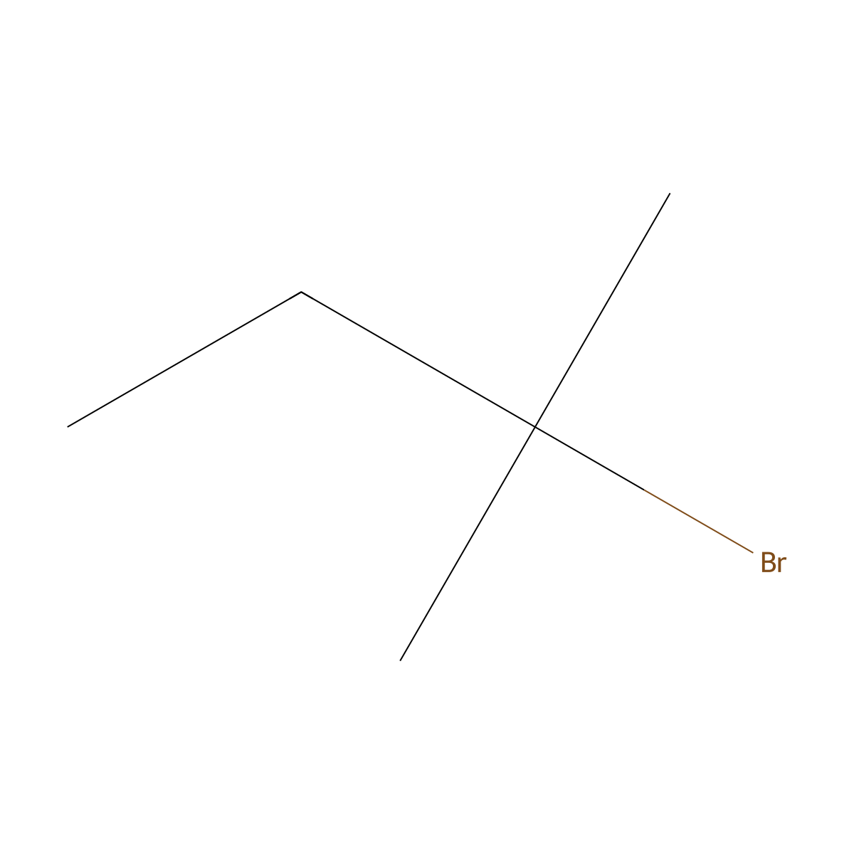 2-Bromo-2-methylbutane molecular structure, CAS 507-36-8