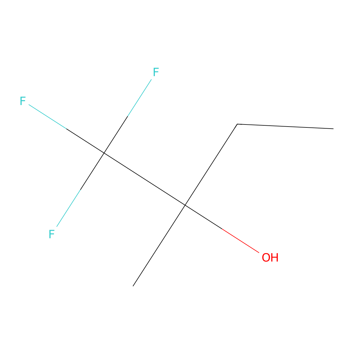 1,1,1-Trifluoro-2-methylbutan-2-ol molecular structure, CAS 507-54-0