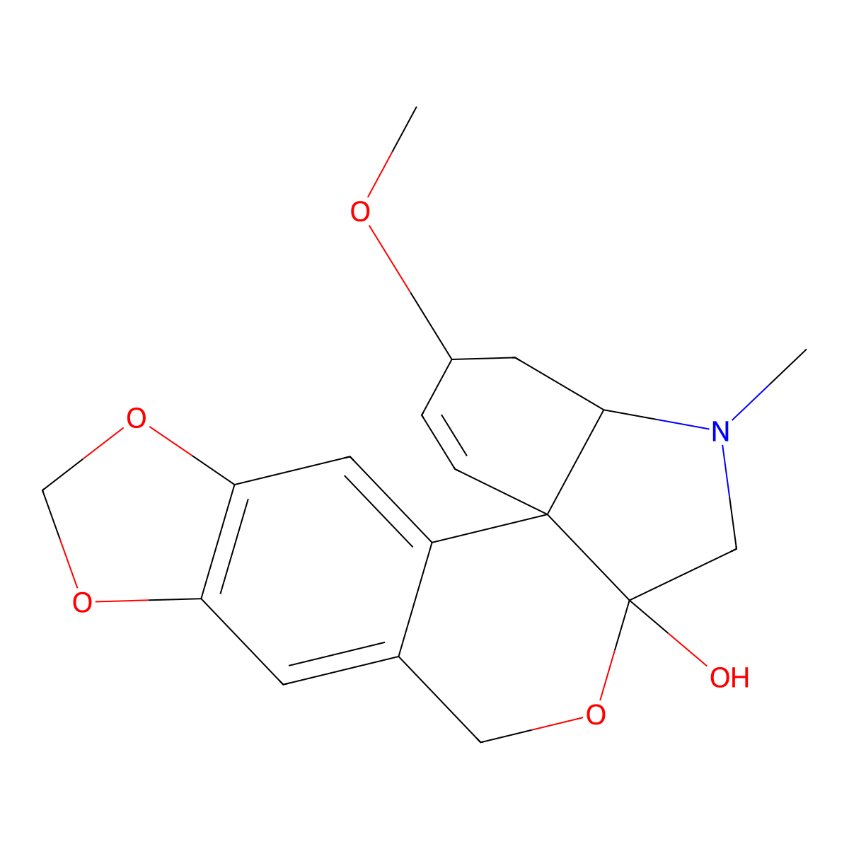 Tazettine molecular structure, CAS 507-79-9